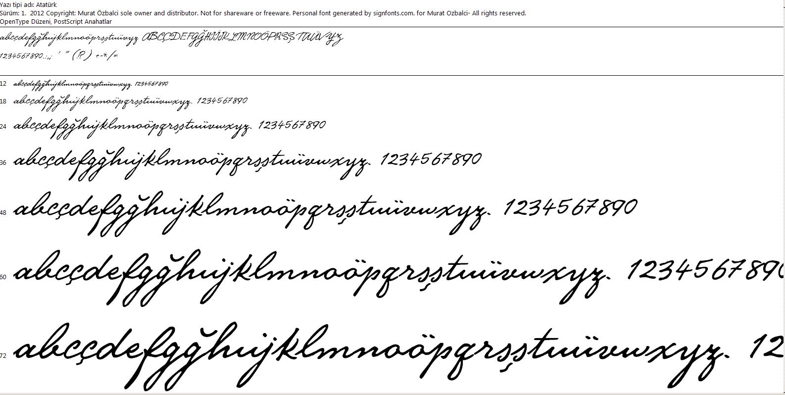 Atatürk font